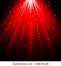 Sunlight Lens Flare Red Light effect spotlight illuminated vector illustration