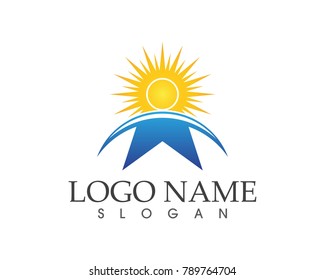 Sunlight logo design template
