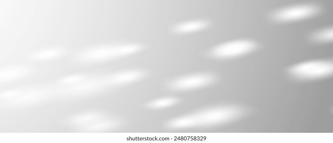 Sunlight on a gray wall, sunbeams in the room, sunny day scene for presentation, png. Sunbeams on a transparent background.	