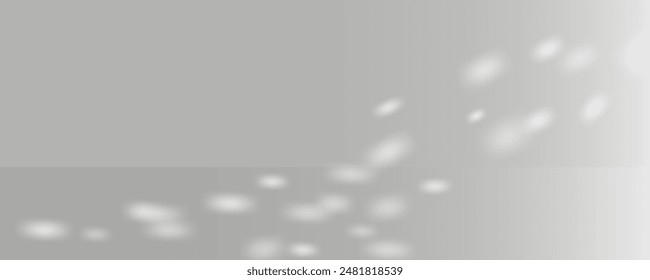 Sunlight on a gray wall, sunbeams in the room, sunny day scene for presentation, png. Sunbeams on a transparent background.	