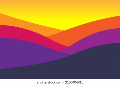 Sunlight on mountain range background.