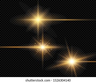 Sunlight on a transparent background. Glow light effects.Star flashed sequins. Sun glare on transparent background. the lens sparkles.Vector transparent sunlight special lens flare light effect.Vector