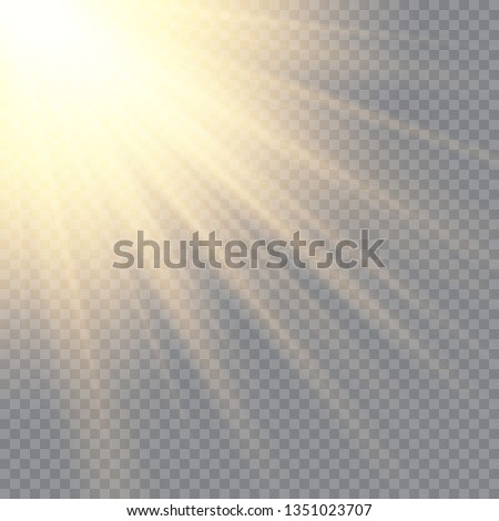 Sunlight on a transparent background. Glow light effects.Star flashed sequins. Sun glare on transparent background. the lens sparkles.Vector transparent sunlight special lens flare light effect.Vector