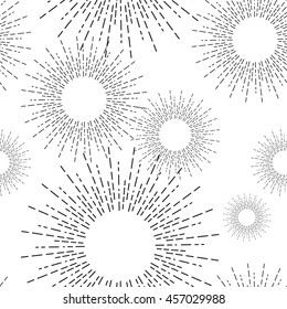 Sunlight outline vector illustration in black and white.