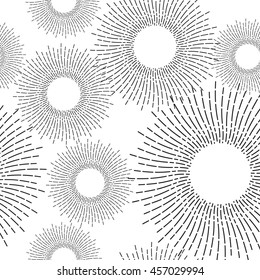 Sunlight outline vector illustration in black and white.