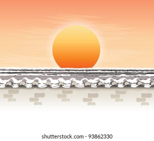 sunlight over roof