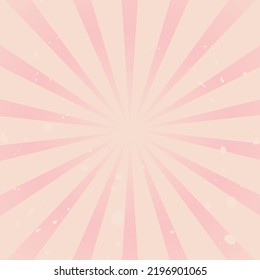 Sunlight Pink Background. Sunlight Concept. Pink Color Burst Background. Retro Old Backdrop.