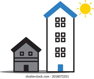 Problema de la luz solar debido a la alta urbanización 
