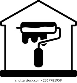 Sunlight and rainfall protection shield vector icon design Handyman Service symbol House Repairing sign Civil Engineering and Building Contractor illustration, Water Based Exterior Wall Paints concept