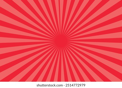 Sunlight ray that spread out from center on red causing of power , fighting and motivation , concept, background