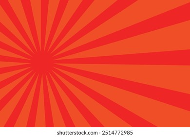 Sunlight ray that spread out from center on red causing of power , fighting and motivation , concept, background