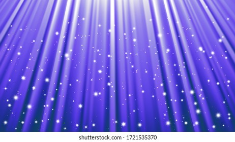 Sunlight rays background with light effects. Blue backdrop with light of radiance. Vector illustration