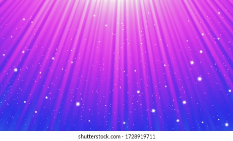 Sunlight rays background with light effects. Blue backdrop with light of radiance. Vector illustration