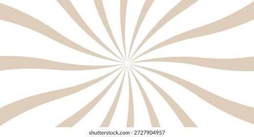 Raios de sol cor marrom e branco estourar fundo. Raio solar papel de parede sunburst. Fundo brilhante retrô. Ilustração de vetor de cartaz vintage