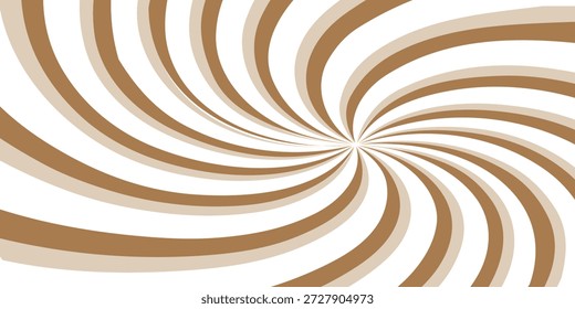Raios de sol cor marrom e branco estourar fundo. Raio solar papel de parede sunburst. Fundo brilhante retrô. Ilustração de vetor de cartaz vintage