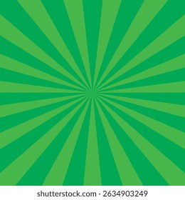 Sunlight rays are green and light green, the background of a circular pattern banner