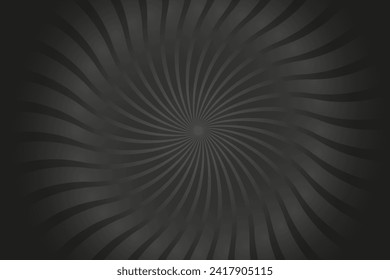 Sunlight rays horizontal background. Vector of dark black color burst background. Vector illustration. Sun beam ray sunburst wallpaper. Retro bright backdrop. starburst circus poster or placard