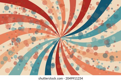 Sunlight retro background.circus sunbeam background.Vector illustration