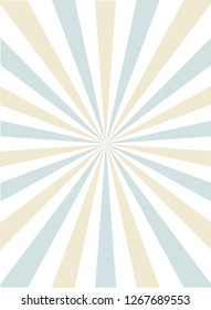 Sunlight retro faded background. Pale blue and beige color burst background. Fantasy Vector illustration. Magic Sun beam ray pattern background. Old paper. starburst wallpaper