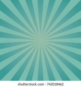 Sunlight retro faded background. Pale blue color burst background. Fantasy Vector illustration. Magic Sun beam ray sunburst pattern background. Old paper.  starburst wallpaper