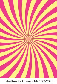 Sunlight retro faded background. pink and yellow color burst background. Vector illustration. Sun beam ray background. Old paper. vintage style. 