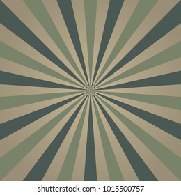 Sunlight retro faded grunge background. dirty grey and green color burst background. Vector illustration. Sun beam ray background. Old paper. vintage style. 