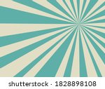 Sunlight retro horizontal background. Pale blue and beige color burst background. Fantasy Vector illustration. Magic Sun beam ray pattern background. Old paper starburst. Circus poster or placard