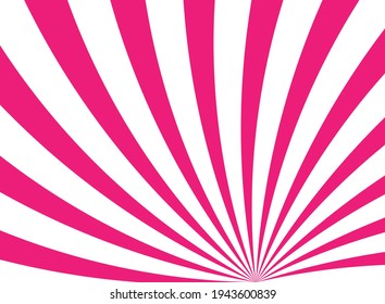 Sunlight retro horizontal background. pink and white color burst background. Vector illustration. Sun beam ray background. Old paper. vintage circus splacard or poster