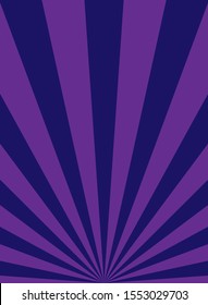 Sunlight retro narrow vertical background. purple, violet  color burst background. Fantasy Vector illustration. Magic Sun beam ray pattern background. Old paper starburst. Circus poster