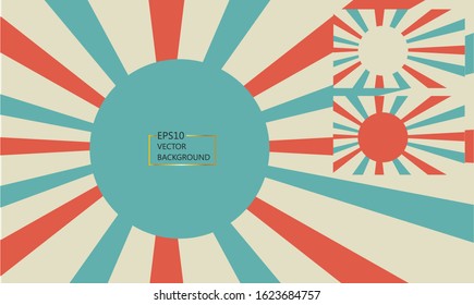 Sunlight retro wide horizontal background Celebration Vector illustration.
