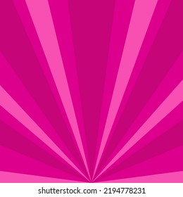 Sunlight shine background. Candy Pink color burst background. Vector illustration. Sun beam ray sunburst pattern background. Retro bright backdrop.  starburst wallpaper. Circus poster