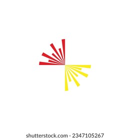 Sunlight, shining geometric symbol simple logo vector