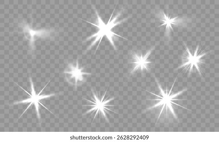 Luz solar e faísca com partículas brilhantes, linhas de néon e brilho bokeh — ilustração vetorial abstrata para concertos, shows ou exibições de luz de luxo

