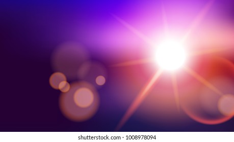 Sunlight Special Effect Lens Flare. Blurred Shining Background. EPS10 Vector