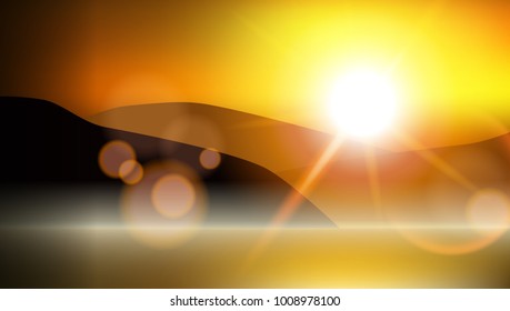 Sunlight Special Effect Lens Flare. Blurred Shining Background. EPS10 Vector