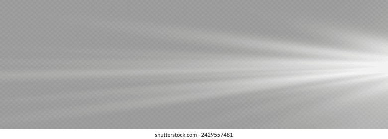 Sunlight special lens flare light effects. Glare of rays and light. On a transparent background.