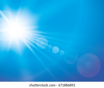 Sunlight special lens flare light effect. Abstract Shining Background. Vector illustration
