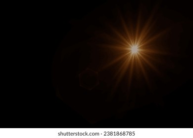 Sunlight with a special lens flash. Front solar lens flare. Vector blur in the light of aurora.	