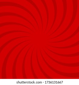 Fondo abstracto de espiral solar. El remolino rojo rompió fondo. Ilustración vectorial. Papel de pared con rayos solares. Cartel o cartel de Retro Circo
