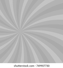 Sunlight  spiral background. grey color burst background. Fantasy Vector illustration. Magic Sun beam ray sunburst pattern background. Retro monochrome backdrop.