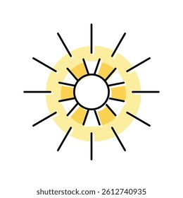 sunlight sun summer color icon vector. sunlight sun summer sign. isolated symbol illustration