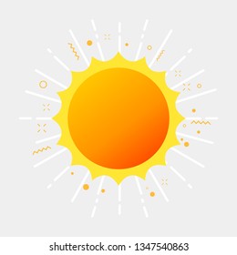 Sunlight and sunshine. Summer pictogram.