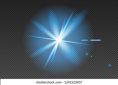 Sunlight a translucent special design of the light effect. Vector blur in the light of radiance. Isolated sunlight transparent background. Element of decor. Horizontal rays of light.