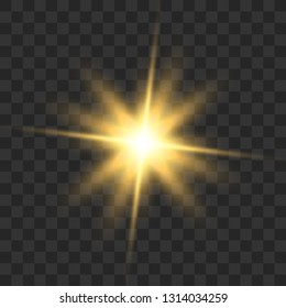 Sunlight a translucent special design of the light effect. Vector blur in the light of radiance. Isolated sunlight transparent background. Element of decor. Horizontal rays of light. 