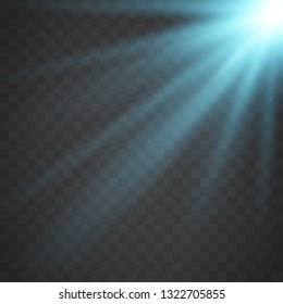 Sunlight a translucent special design of the light effect. Isolated sunlight transparent background.Vector illustration   EPS10 