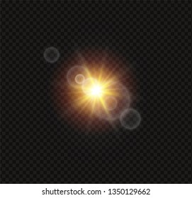 Sunlight a translucent special design of the light effect.Isolated sunlight transparent background. Vector blur in the light of radiance.