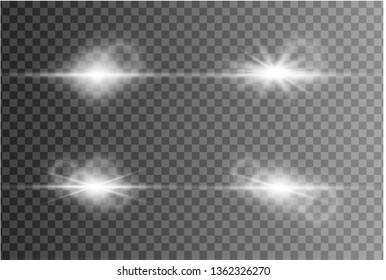 Sunlight a translucent special design of the light effect.Isolated sunlight transparent background. Vector blur in the light of radiance.
