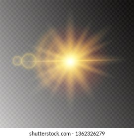 Sunlight a translucent special design of the light effect.Isolated sunlight transparent background. Vector blur in the light of radiance.
