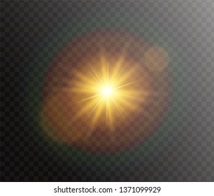 Sunlight a translucent special design of the light effect.Isolated sunlight transparent background. Vector blur in the light of radiance.