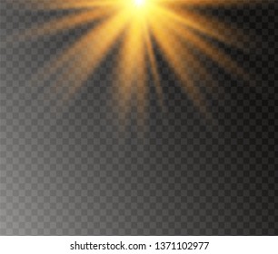 Sunlight a translucent special design of the light effect.Isolated sunlight transparent background. Vector blur in the light of radiance.